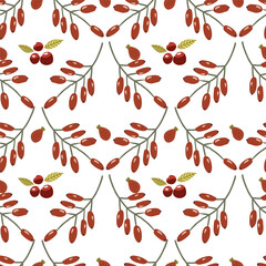 Autumn natural seamless pattern. Square vector pattern flat design for fall season.