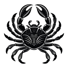 Obraz premium Black and white abstract vector patterns of spiders and crabs create a scary, nature-inspired designBlack and white abstract vector patterns of spiders and crabs create a scary, nature-inspired design