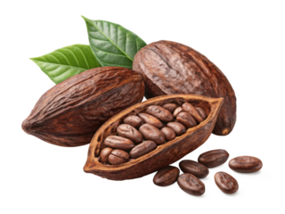 Cocoa Beans Unveiling the Secrets of Chocolates Origin Isolated On Transparent Background