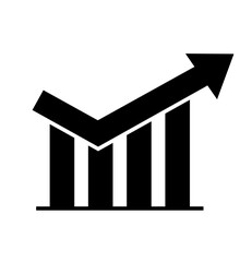 business graph with arrow