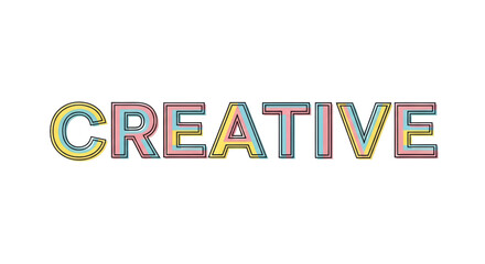 Isolated Colorful Creative Word