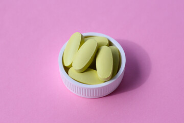 Vitamin C tablets for immune support.