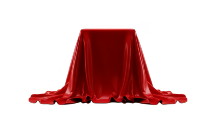 Red Silk Cloth Covering A Box