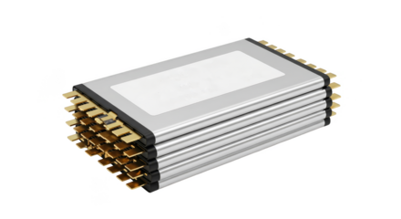 Stack Of Lithiumion Batteries 3d Render