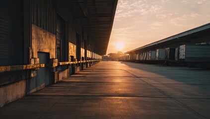 Warehouse at sunrise