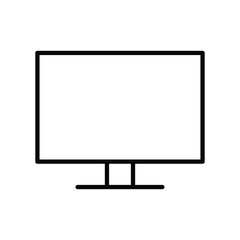 Minimalist Monitor Icon for Computer Display in Vector Style Design