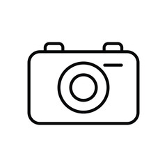 Minimalist Camera Icon Design for Digital or Print Media Use