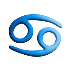 3d cancer zodiac sign Astrology clipart Element for design