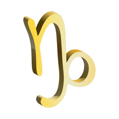 3d capricorn zodiac sign Astrology clipart Element for design