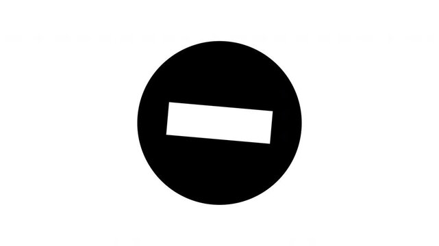 subtract symbol icon animation