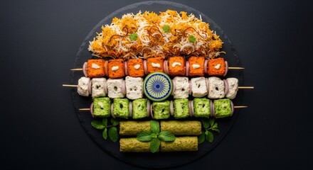 Indian Flag Themed Food Platter for Independence Day Celebration