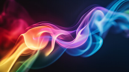 Abstract Colorful Smoke Swirls: Vibrant, Dynamic, and Evocative Design Element for Modern Branding.