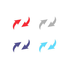 ARROWS FOR GRAPH OR PROJECT SIGN SYMBOL LOGO VECTOR