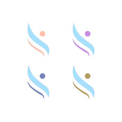 Ayurveda Spa Massage Resort Sign Symbol Logo Vector
