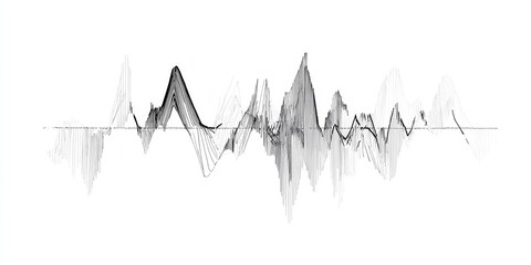 Abstract grayscale wave pattern