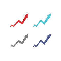 GRAPH ARROWS SIGN SYMBOL LOGO VECTOR