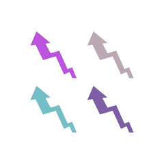 GRAPH ARROWS SIGN SYMBOL LOGO VECTOR