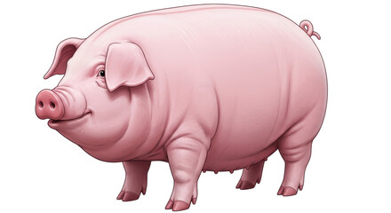 Isolated Cartoon Pig