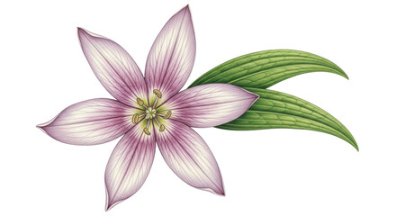 Fototapeta premium Isolated Elegant White and Pink Flower