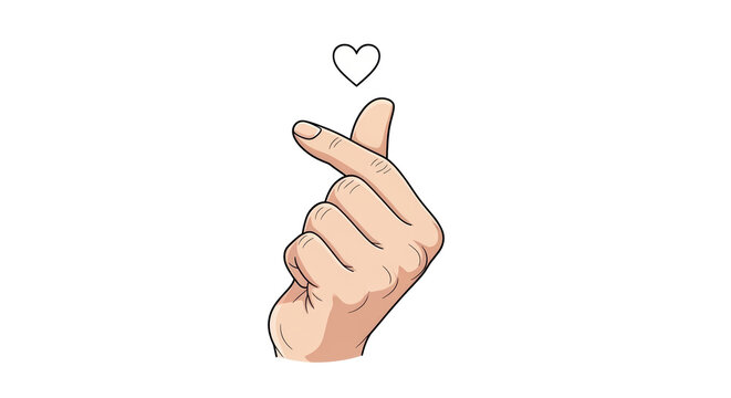 Isolated Finger Heart