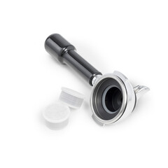 Coffee extraction group with capsules