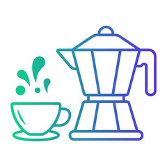 barista Line Gradient Icon