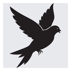 Obraz premium Tropical Cockatiel Silhouette Vector – Exotic Parrot SVG