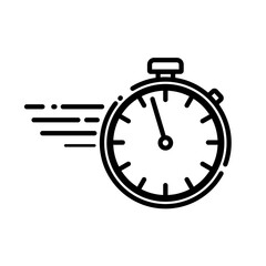  fast,  stopwatch timer - vector icon