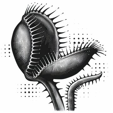 Venus flytrap eating a pencil art drawing venus.