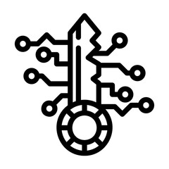 digital key Line Icon