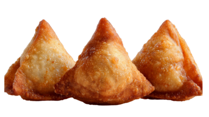 Delicious samosa indian snack transparent background traditional indian food gourmet treat