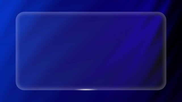 Glass morphism blue transparent rectangle on blurred background. Ideal for web design, presentations, banners, and artistic projects needing modern touch