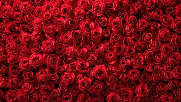 Close-up of many red roses (1)