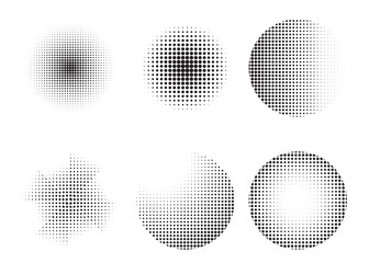 Circle halftone dot pattern vector