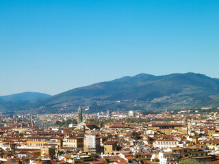 Fototapeta premium View of the suburbs of Florence.