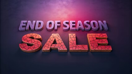 End of season sale design offers promotional marketing for holiday shopping