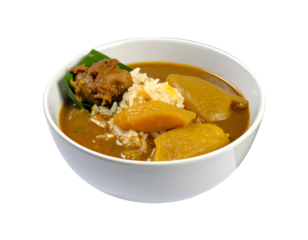 Soto Betawi, Indonesian food isolated on transparent background