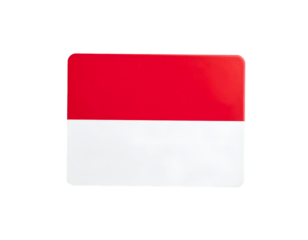 Indonesian flag sticker stuck isolated on transparent background