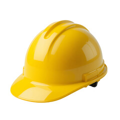 Fototapeta premium A bright yellow safety work helmet
