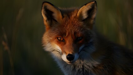 Fototapeta premium Close up portrait of a red fox wildlife photography animal nature fox face wild animal