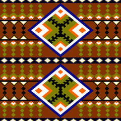Abstract ethnic geometric pattern design for background or Wallpaper.