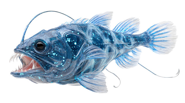 Crystalline Anglerfish Deep Sea Bioluminescent Aquatic Predator