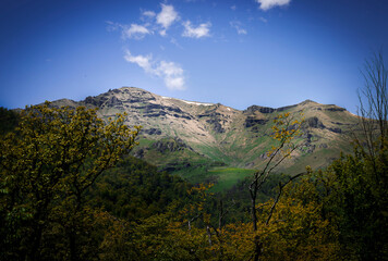 mountain landscape with blue sky