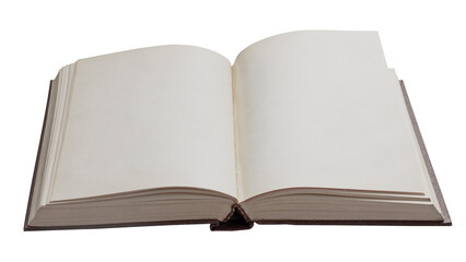 Open Book with Blank Pages for Writing