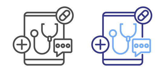 Telemedicine icon color