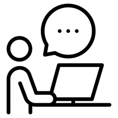 Workfrom home icon in vector illustration