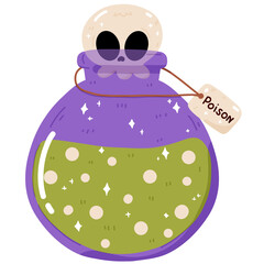 Halloween Spooky Potion Bottles, Poison, Witchcraft 