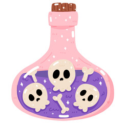 Halloween Spooky Potion Bottles, Poison, Witchcraft 