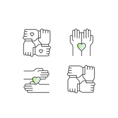 Minimalistic neuroconnection symbol vector icon. Emotional bond support, group therapy, empathy, spiritual growth, interpersonal healing, belonging, heart, brain. Mental health apps, wellness content