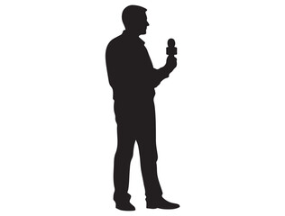 NEWS REPORTER SILHOUETTE